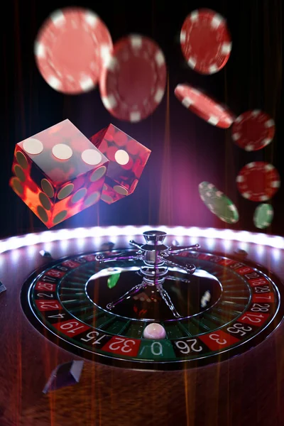 Roleta Perto Casino Foco Seletivo — Fotografia de Stock