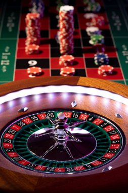 Kumarhanede rulet çarkı kapanır - Seçici Odak
