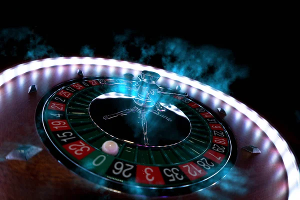 Roulette wheel close up at the Casino - Selective Focus