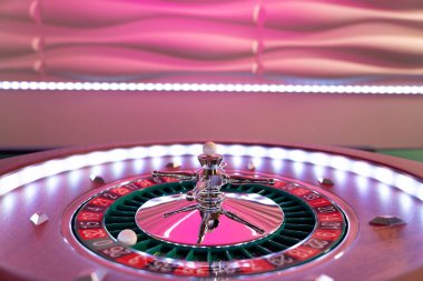 Kumarhanede rulet çarkı kapanır - Seçici Odak