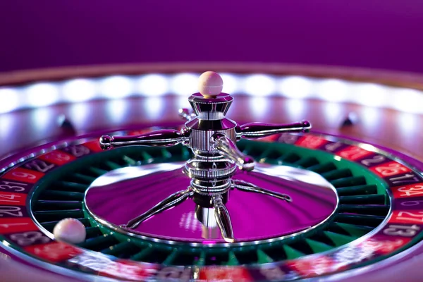 Ruota Della Roulette Vicino Casinò Focus Selettivo — Foto Stock