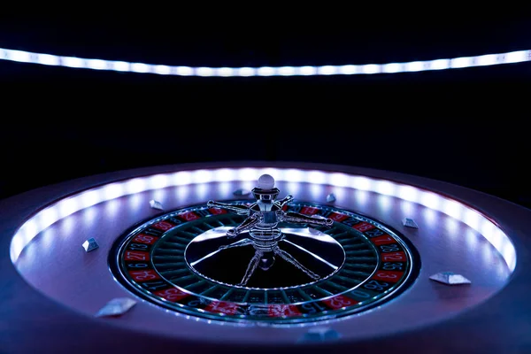 Roulette Rad Hautnah Casino Selektiver Fokus — Stockfoto