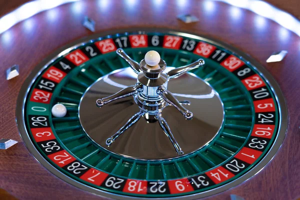 Roulette Hjul Närbild Kasinot Selective Focus — Stockfoto