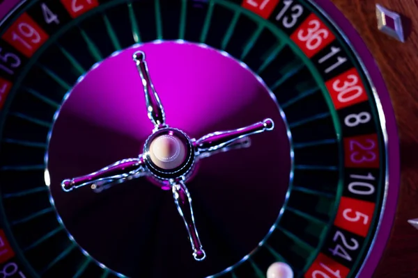 Roue Roulette Close Ladies Pink Casino Focus Sélectif — Photo