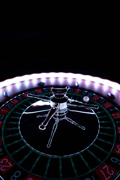 Ruota Della Roulette Vicino Casinò Focus Selettivo — Foto Stock