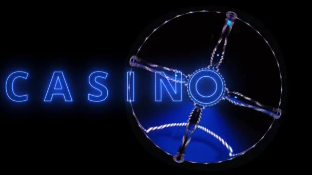 Značka Casino Light Neon — Stock video