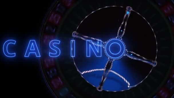 Casino Licht Neon Teken — Stockvideo