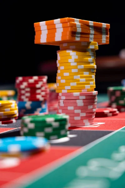 Roulette Table Close Casino Selective Focus — Stock Photo, Image