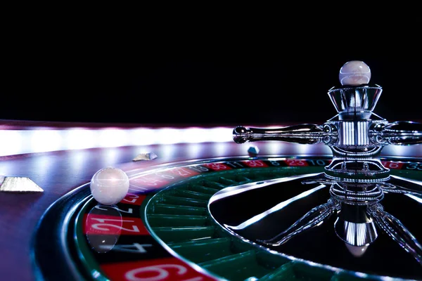 Roulette Wheel Close Casino Selective Focus — Stock Photo, Image