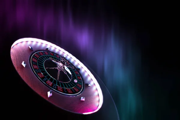 Roulette Wheel Close Casino Selective Focus — Stock Photo, Image