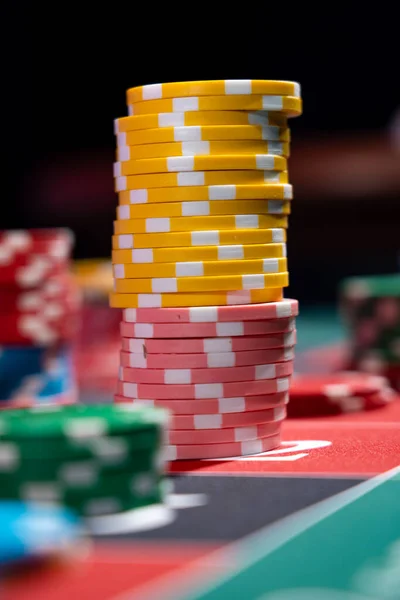 Roulette Table Close Casino Selective Focus — Stock Photo, Image