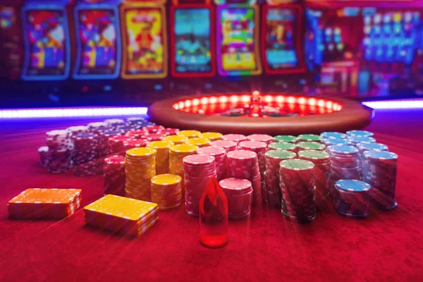 Roulette Tavolo Vicino Casinò Focus Selettivo — Foto Stock