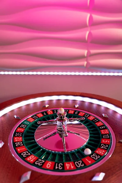 Roulette Wheel Close Casino Selective Focus — Stock Photo, Image