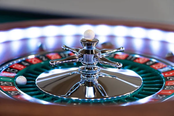 Roulette Wheel Close Casino Selective Focus — Stock Photo, Image
