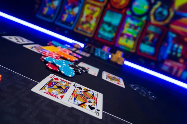 Jogo Poker Mesa Jogo Casino — Fotografia de Stock