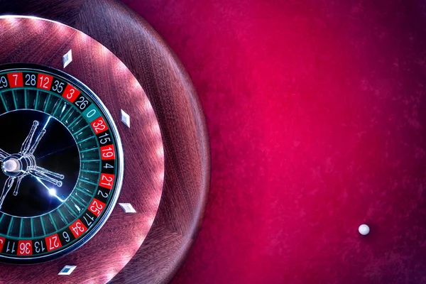 Roulette Hjul Overhead Kasinot — Stockfoto