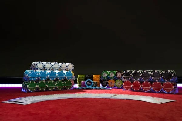 High Stakes Texas Hold Poker Game Casino — Stock Photo, Image