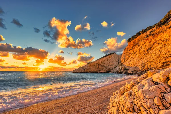 希腊Lefkas岛的Porto Katsiki海滩 — 图库照片