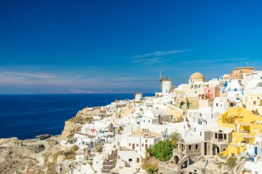 Yunanistan 'ın Santorini adasındaki Oia manzarası