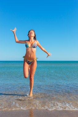 kadın bikini, plaj açık