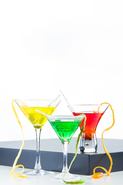 Tři osvěžující citrusovou koktejly — Stock fotografie