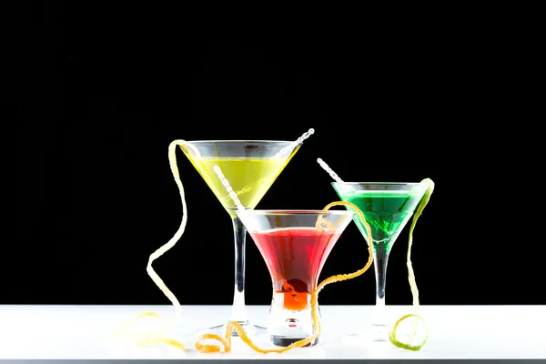 Three refreshing citrus cocktails — Stock Photo, Image