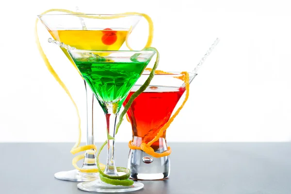 Three refreshing citrus cocktails — Stock Photo, Image