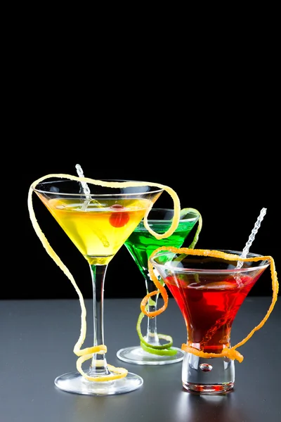 Three refreshing citrus cocktails — Stock Photo, Image