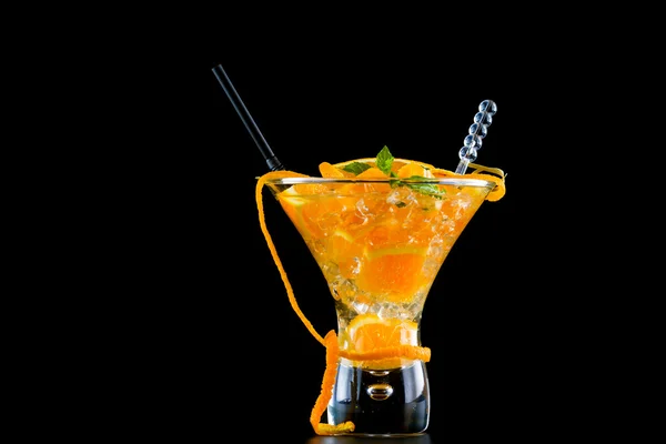 Cocktail de mojito laranja fresco — Fotografia de Stock