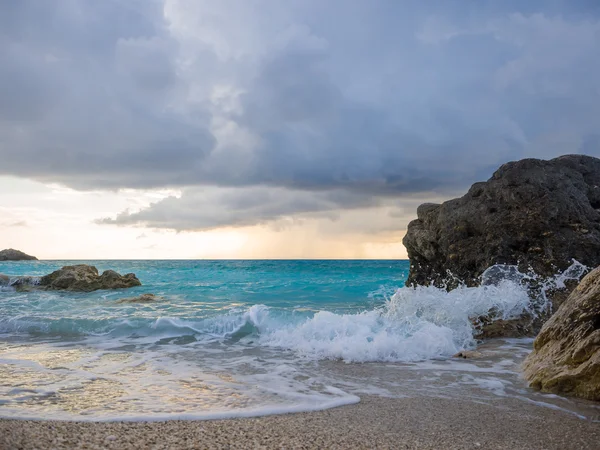 Lefkada ünlü kathisma plaj — Stok fotoğraf