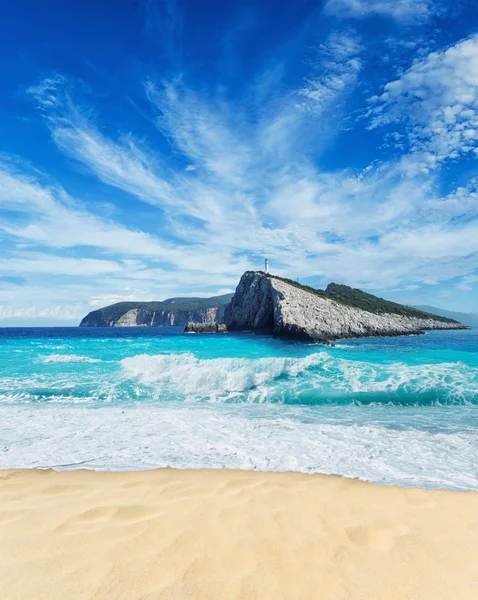 Cape lighthouse of Lefkas island — Stock Photo, Image