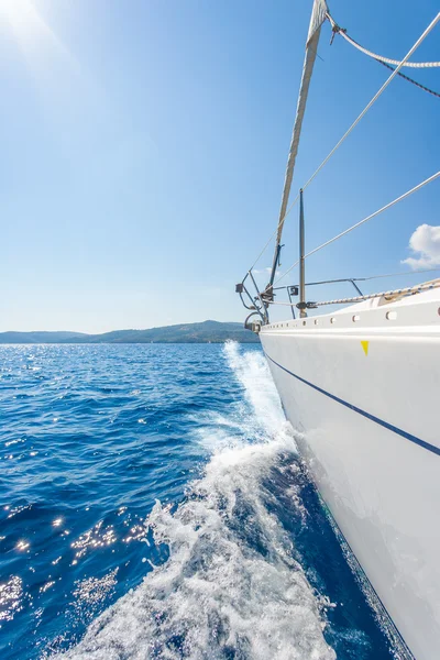Sailing yacht in Lefkada Greece — Stock Photo, Image