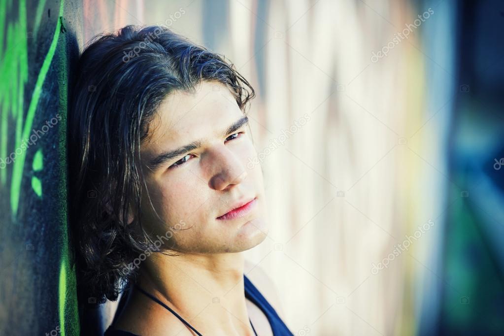 Street portrait of a young man
