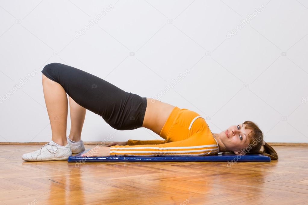 pilates woman stability ball gym fitness yoga exercises
