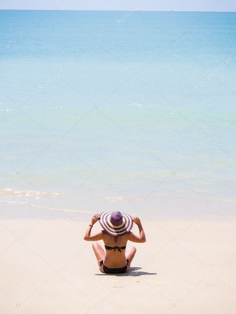 Woman on the beach in Thailand