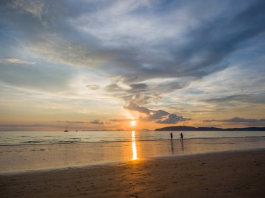 Günbatımı Krabi Tayland 