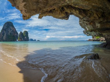 plaj, içinde, krabi, tayland