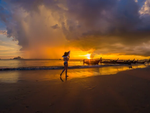 Sunset in Krabi Thailand — Stock Photo, Image