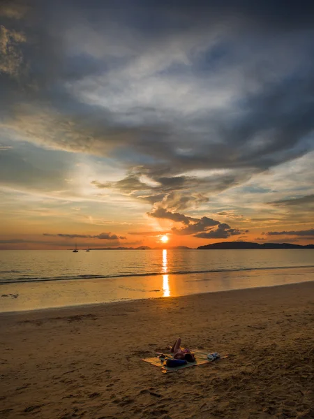 Sunset in Krabi Thailand — Stock Photo, Image