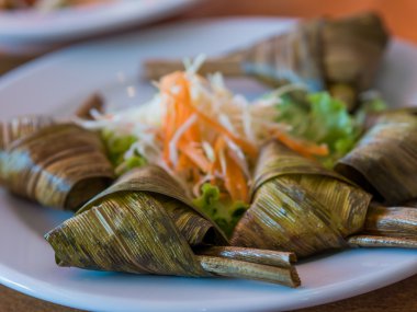 Tayland Homok gıdalar yapılmış et, balık, pastecoconut cr köri