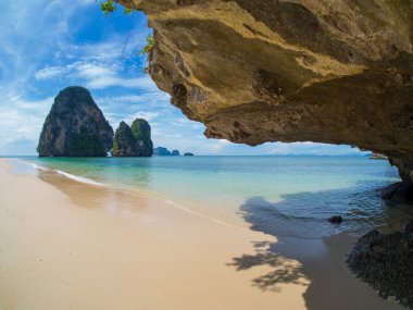 Tropikal railay beach Tayland