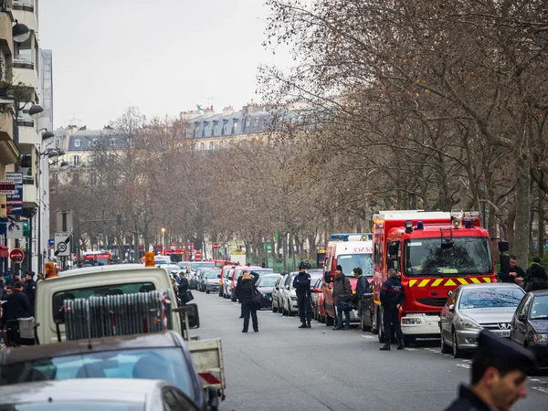 Charlie Hebdo masakra Paryż Francja — Zdjęcie stockowe