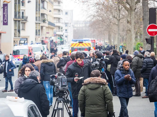 Charlie Hebdo masacre Paris Francia —  Fotos de Stock