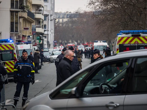 Charlie Hebdo masakra Paryż Francja — Zdjęcie stockowe