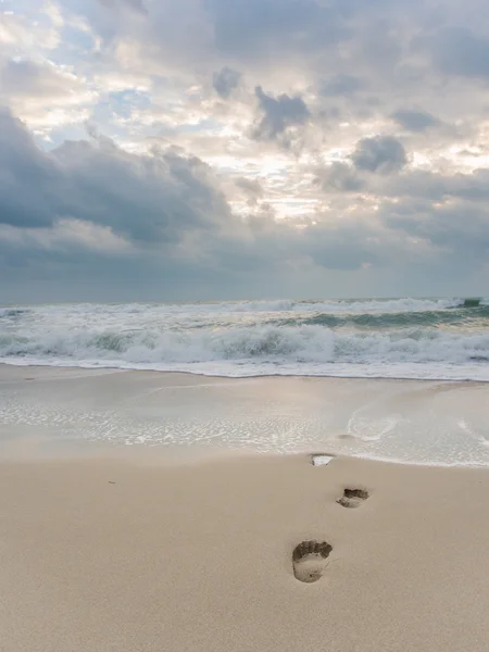 Footprints in the sand — Stock Photo, Image