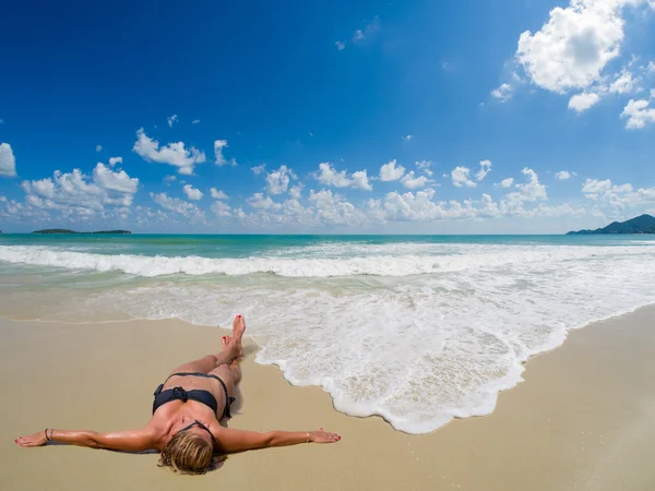 Tropikalnej plaży na Koh Samui — Zdjęcie stockowe