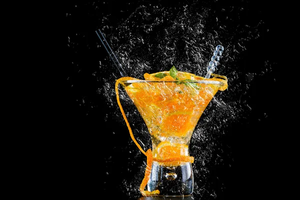 Fresh orange Mojito cocktail — Stock Photo, Image