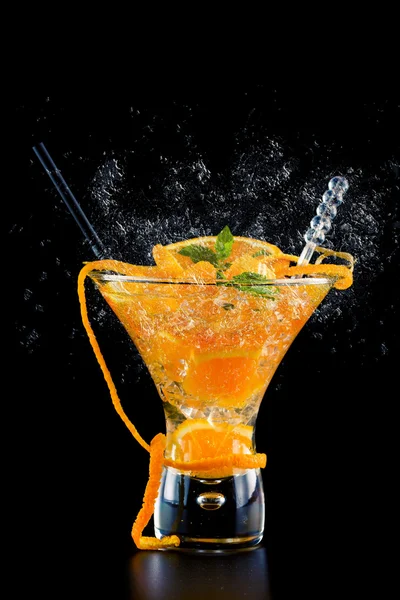 Fresh orange Mojito cocktail — Stock Photo, Image