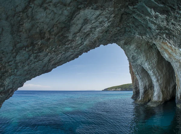 Grottes bleues sur l'île de Zante — Photo