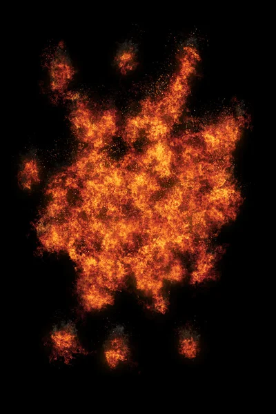 Realistische Feuerexplosion sprengen — Stockfoto